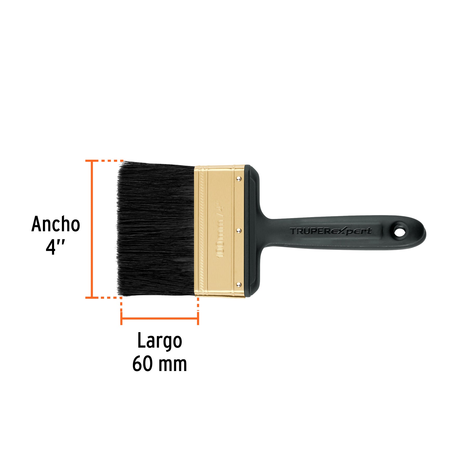 Paint Brush Professional Experts Choice 4" Plastic Handle Soft Bristles for Fine Finishing