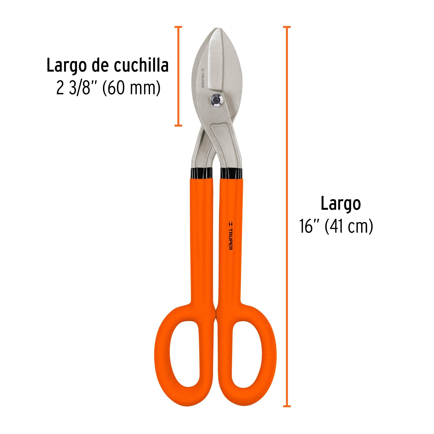 Straight Pattern Tinner's Snips 16"