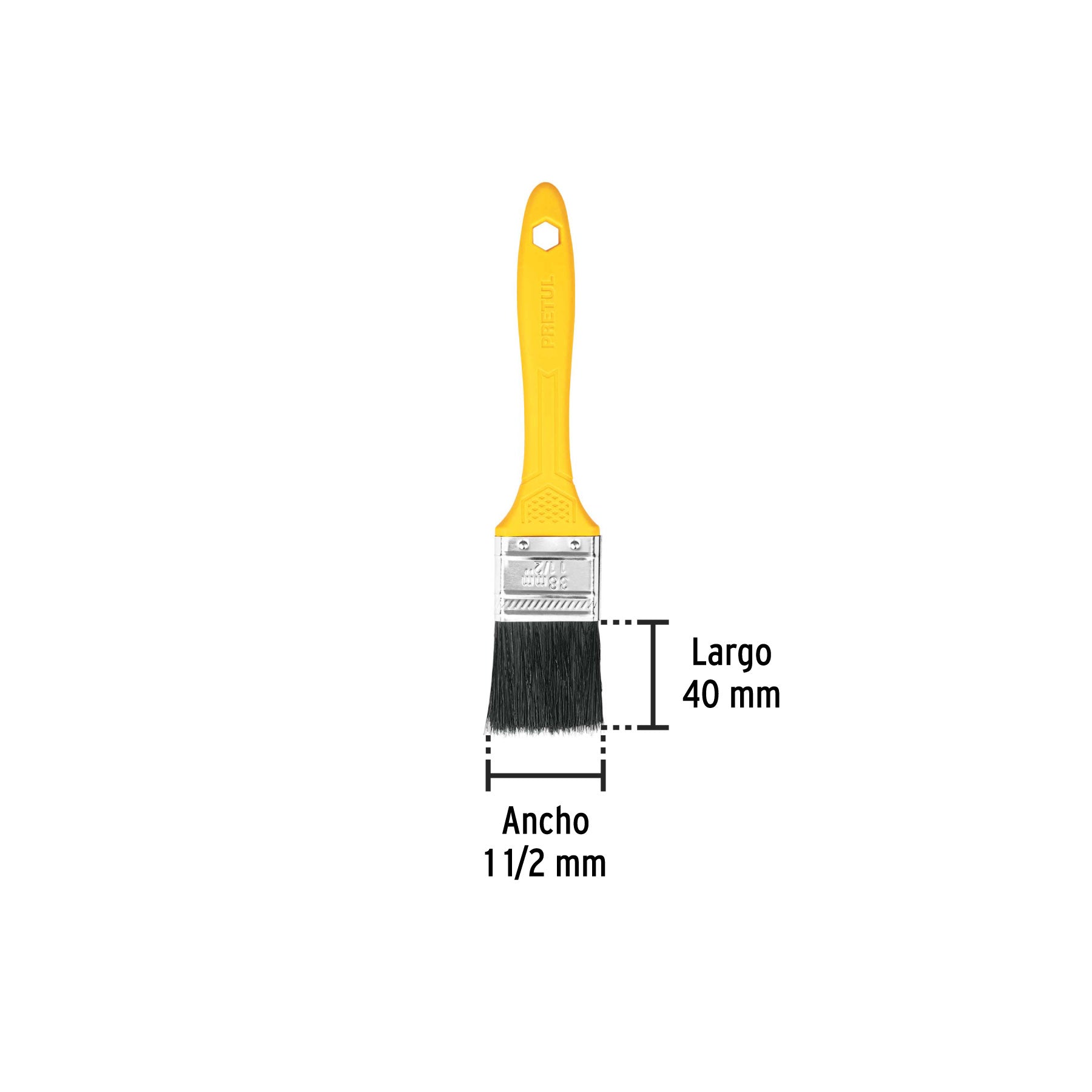 Chip Brush 1 1/2" Pretul Plastic Handle Epoxy Resin