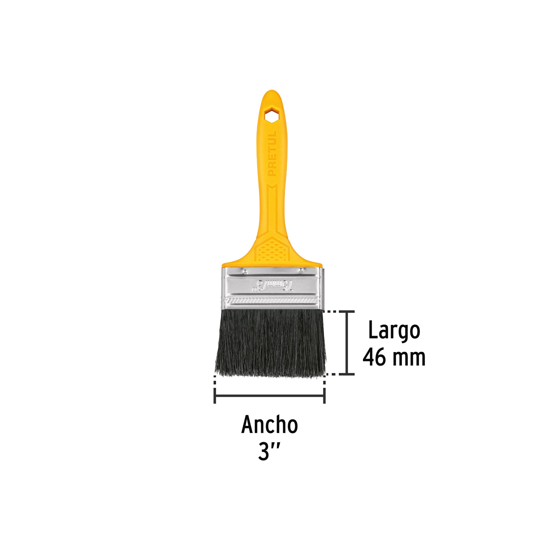 Chip Brush 3" Pretul Plastic Handle Epoxy Resin