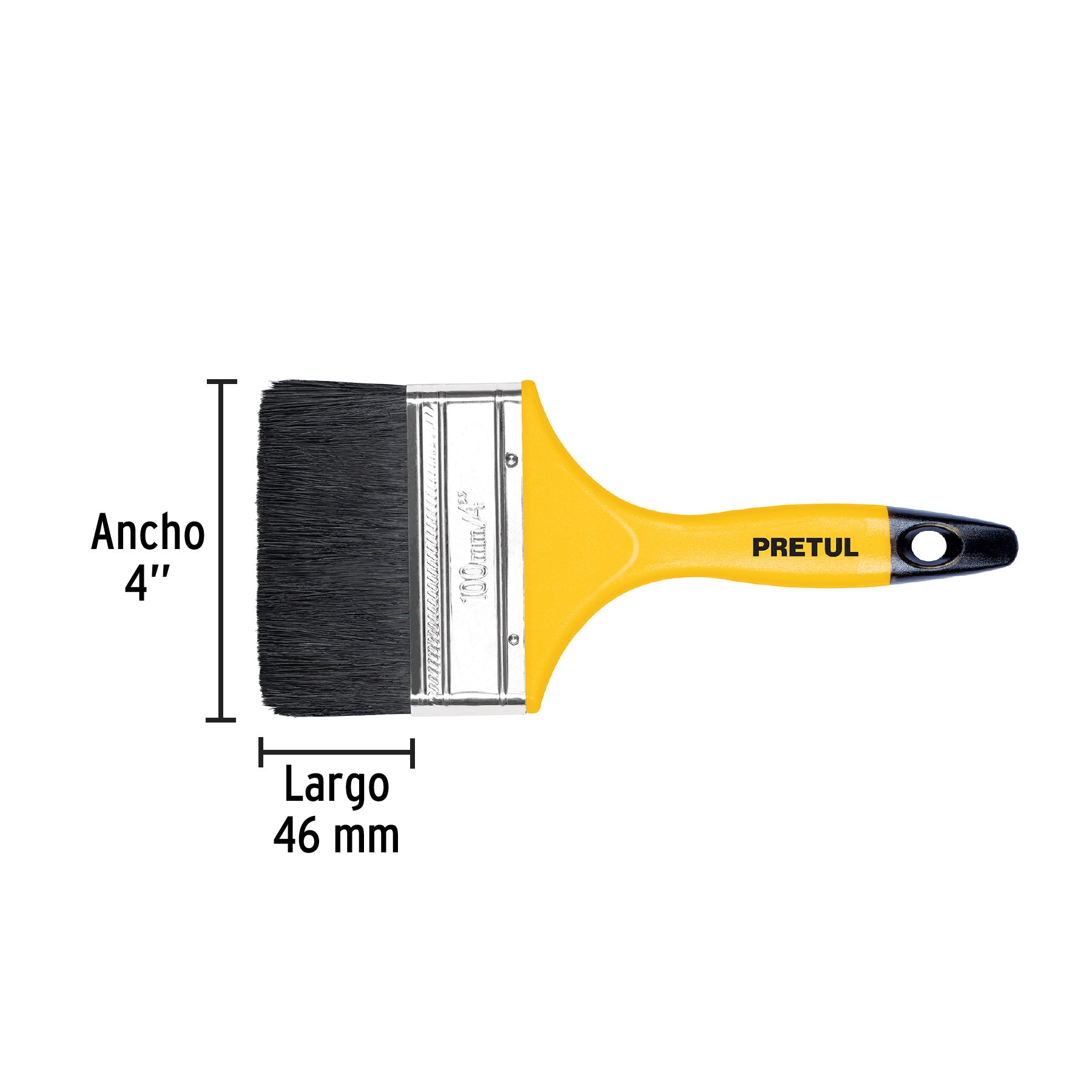 Chip Brush 4" Pretul Plastic Handle Epoxy Resin