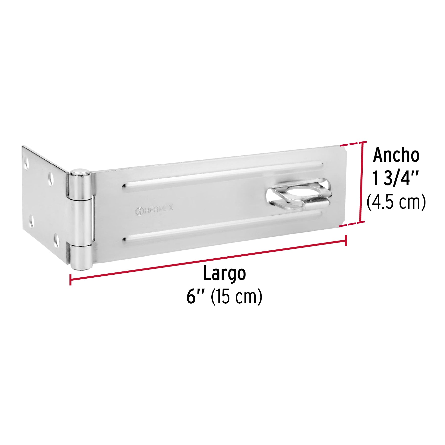 Door Latch Lockable 6" Zinc Plated POCZ-600 - WRYKER Construction Supply