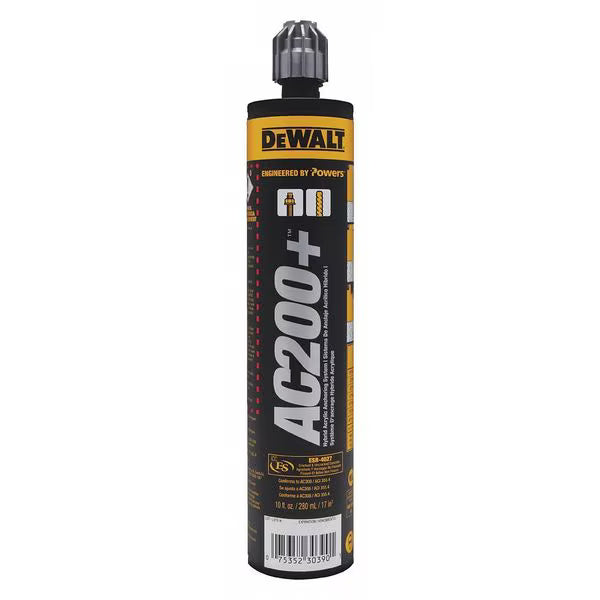 Dewalt AC200+ 9.7 Oz. 10-1 Acrylic Adhesive Quick Shot Coaxial Cartridge