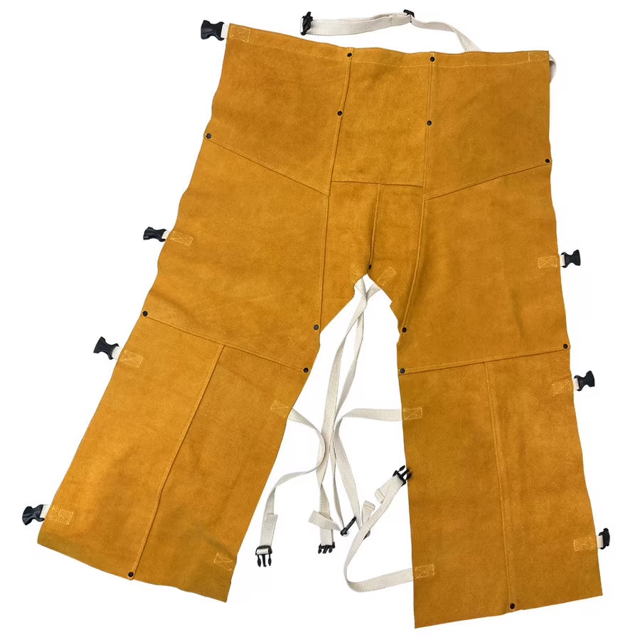 Armour Guard 40" Golden Brown Split Cowhide Leather Chaps