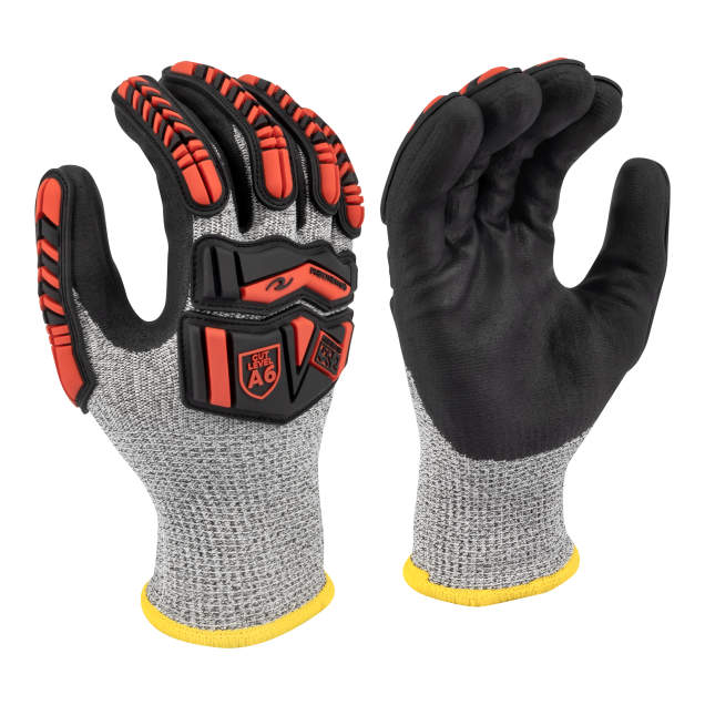 Radians RWG816 Acrylic Lined HPPE Shell with TPR and Nitrile Palm A6 Cut Protective Winter Glove