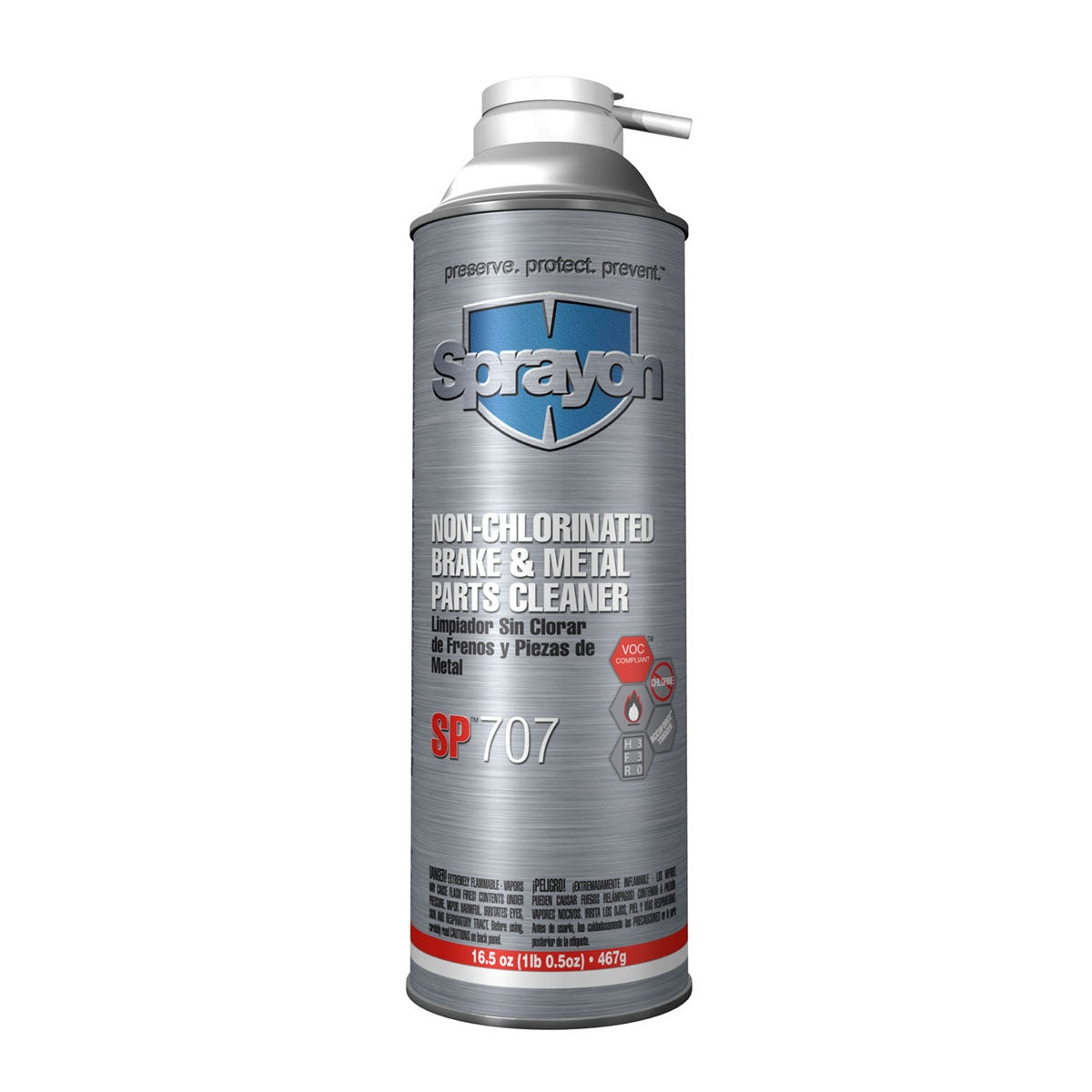 Sprayon 20oz. SP707 NON-CHLORINATED BRAKE & PARTS CLEANER w/Accu-Force Nozzle / Individual
