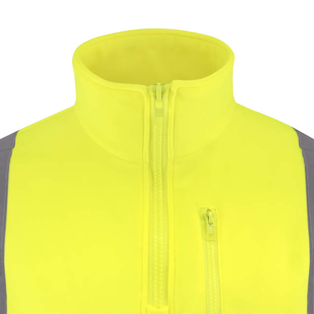 Radians SJ34B-3 Class 3 Color Blocked 1/4 Zip Sweatshirt - Hi Vis Green