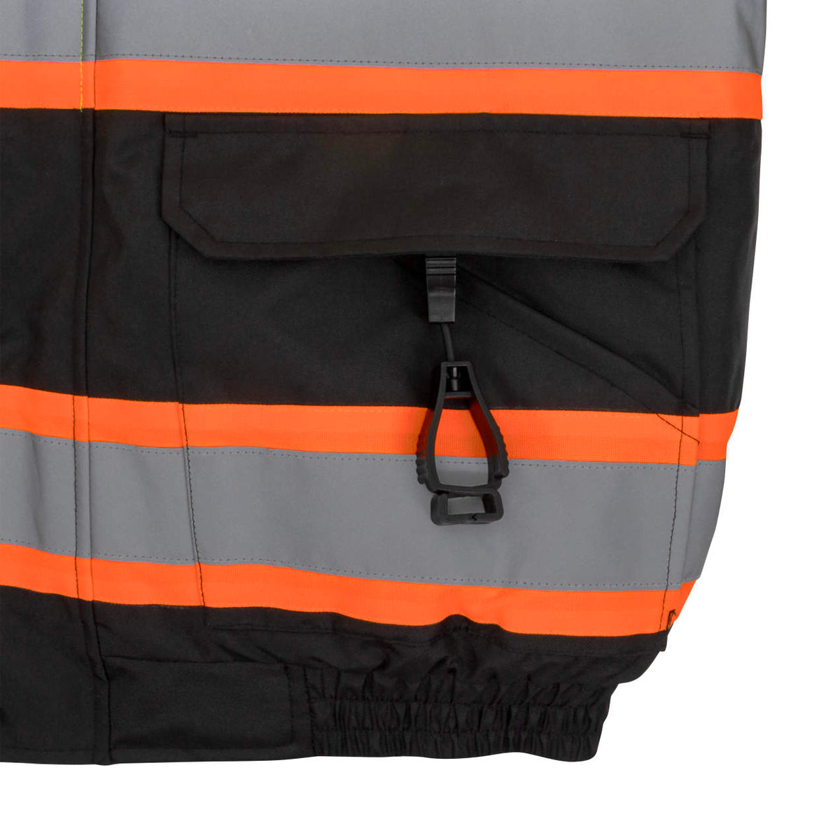 Radians SJ511B Class 3 Hi-Vis Hooded Bomber Jacket with Removable Sleeves - WRYKER Construction Supply