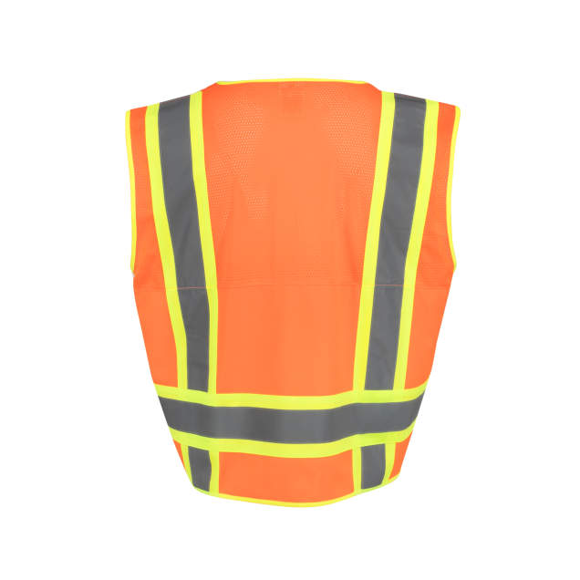 SV69-2 Two Tone Surveyor Type R Class 2 Mesh/Solid Safety Vest with Plan/Tablet Pocket