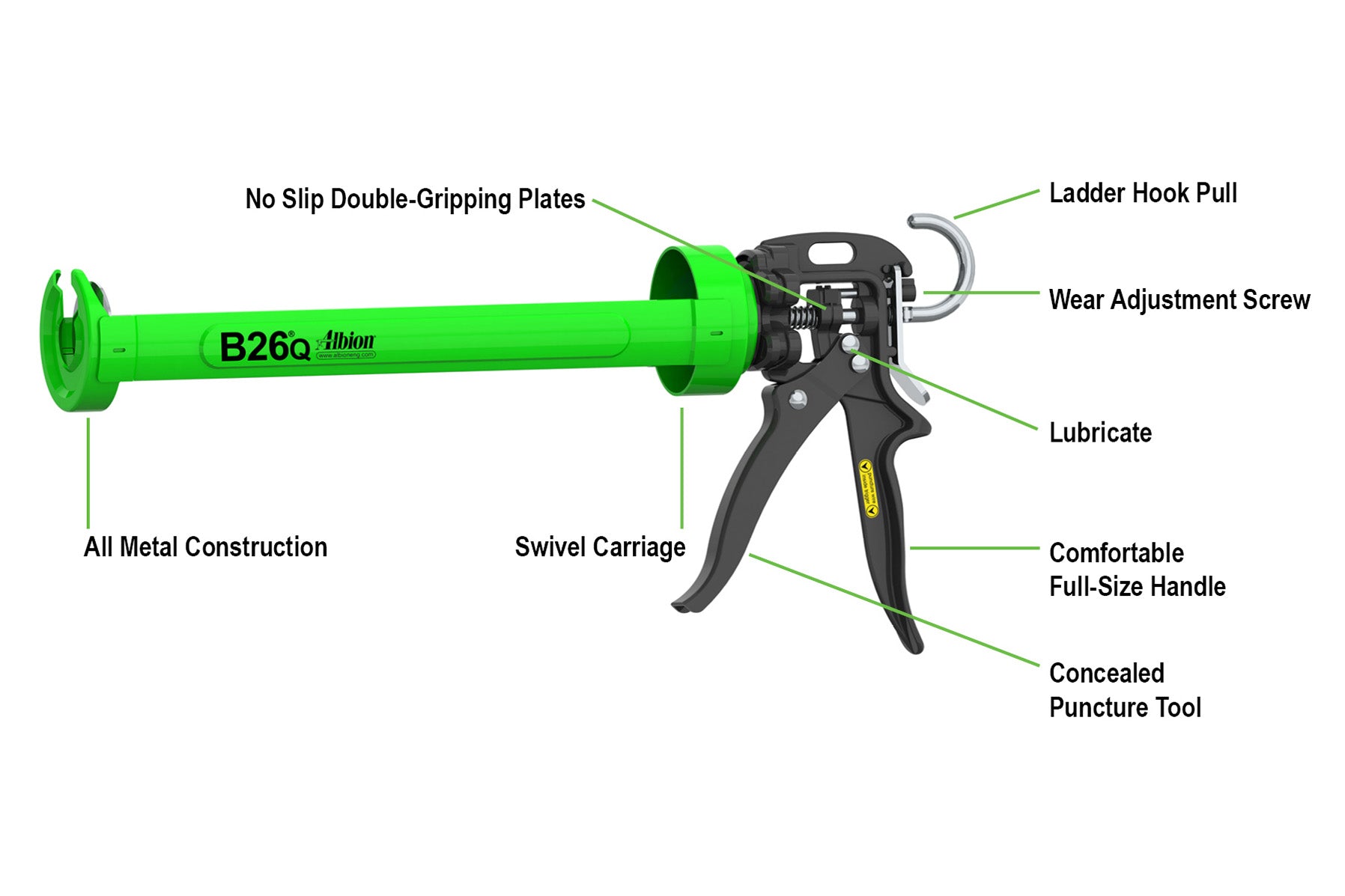 1 Quart B-Line Manual Cartridge Gun w/ Highest-Thrust 26:1 Drive