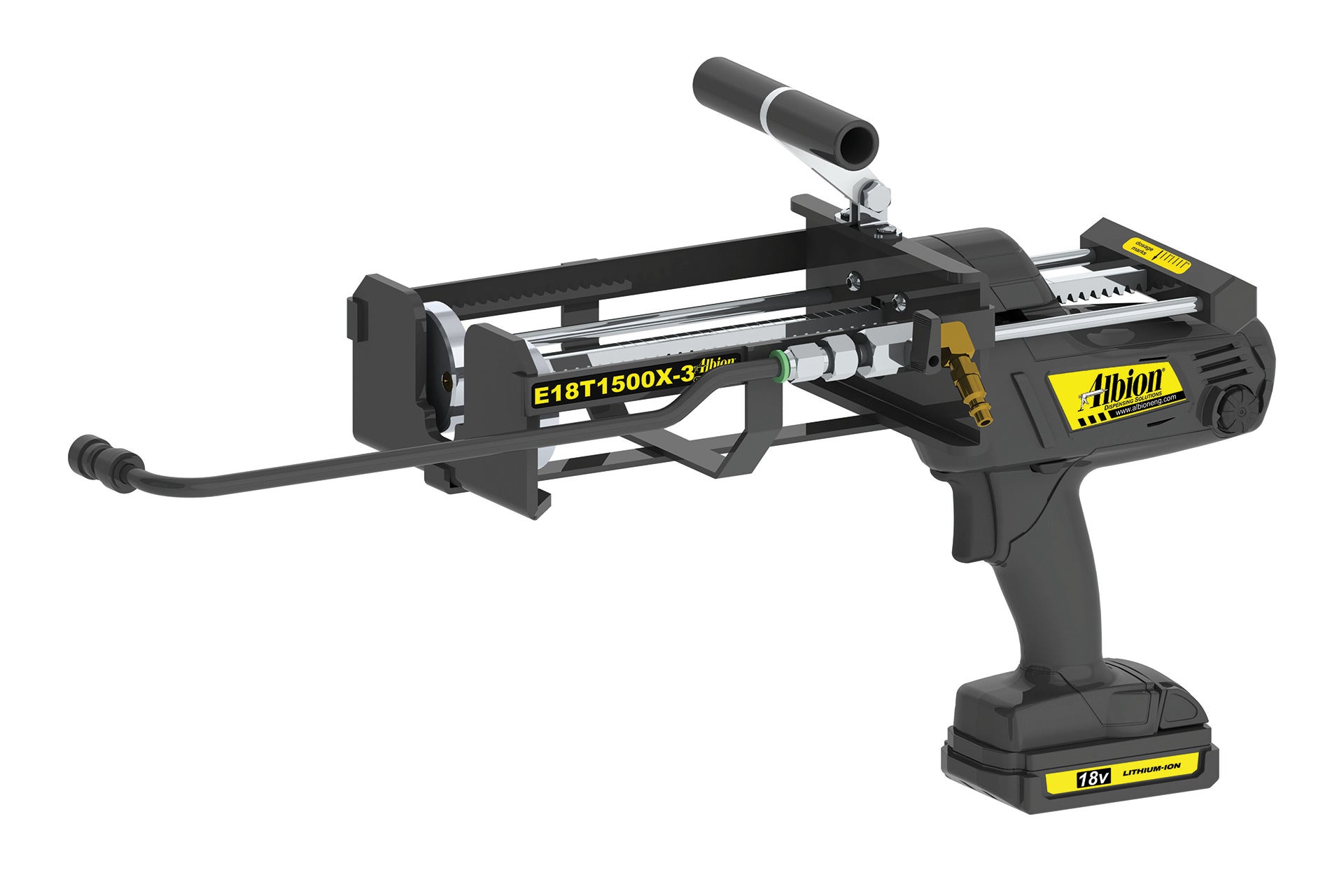 NEW! 1500 Series Cordless Multi-Component Cartridge Gun w/ Spray Adapter (1:1)