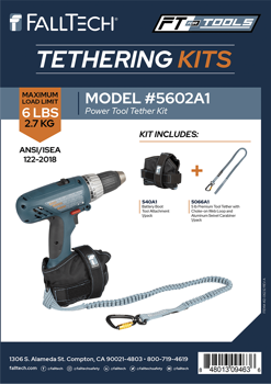 Battery Power Tool Tether Kit 6 Lb Stretch Web Falltech 5602A1