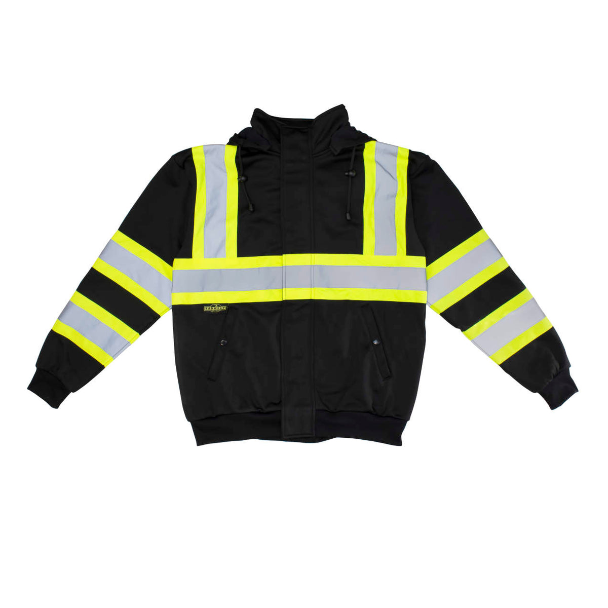 Radians SW01X-2 High Neck Zip Front X-Back Hooded Sweatshirt - WRYKER Construction Supply