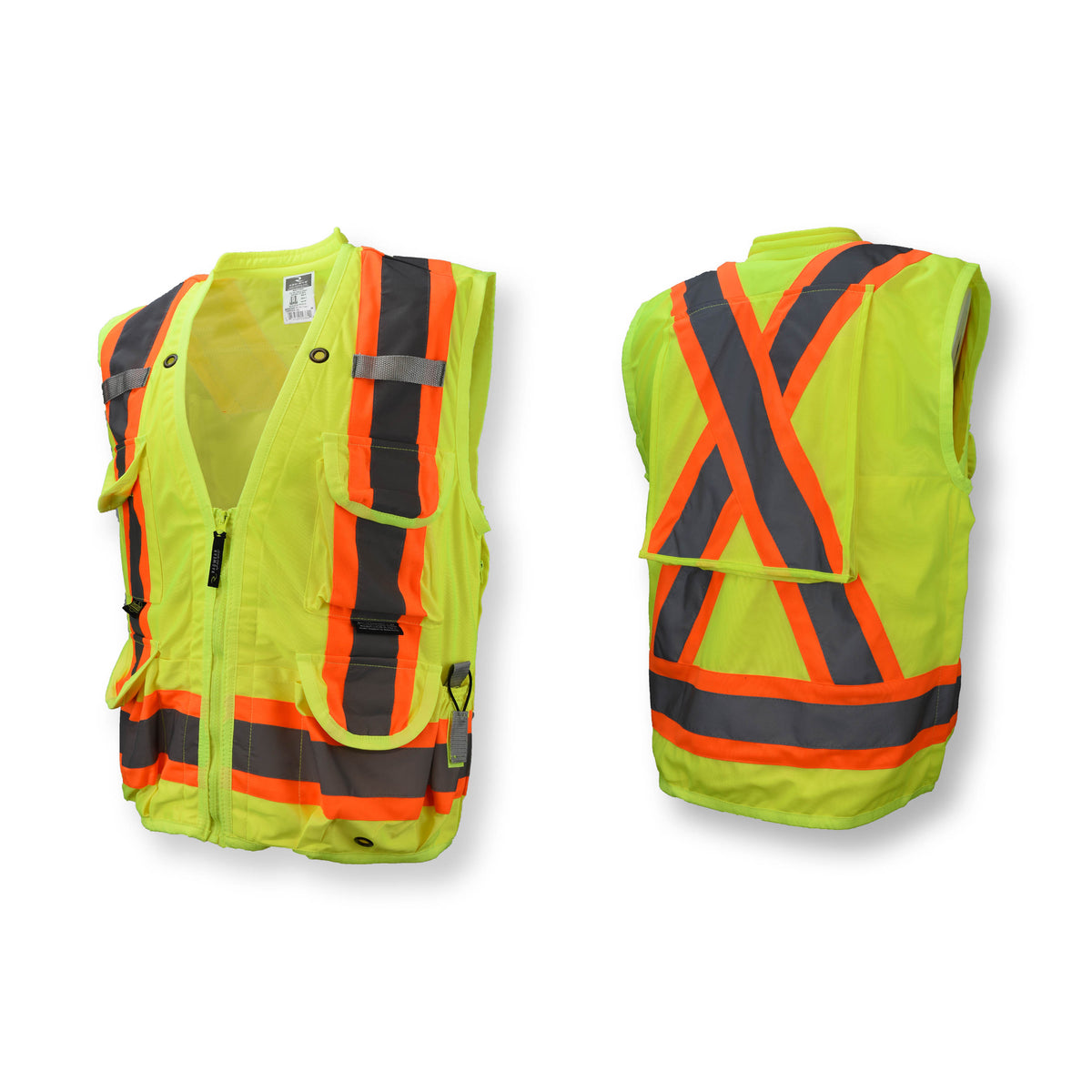 SV030X-2 Heavy Duty 10-Pocket Cruiser Vest with Back Pouch X-Back