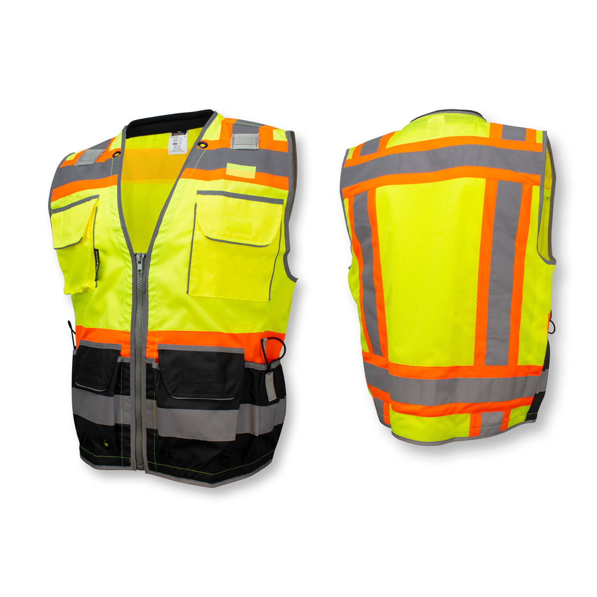 Radians SV55B Class 2 Heavy Woven Color-Blocked Two-Tone Engineer Safety Vest