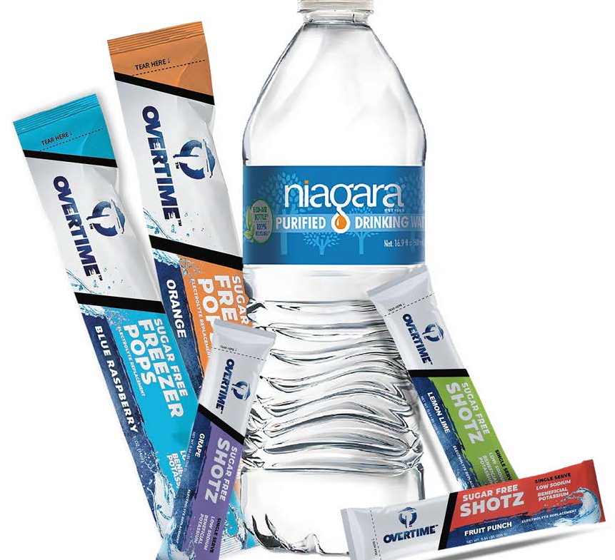 Overtime Sugar Free Electrolyte Replacement Drink Mix - Single Serve Shotz Variety Pack - Case of 400 (80 of Each Flavor)