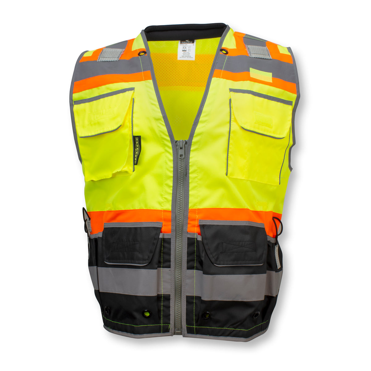 Radians SV55B Class 2 Heavy Woven Color-Blocked Two-Tone Engineer Safety Vest