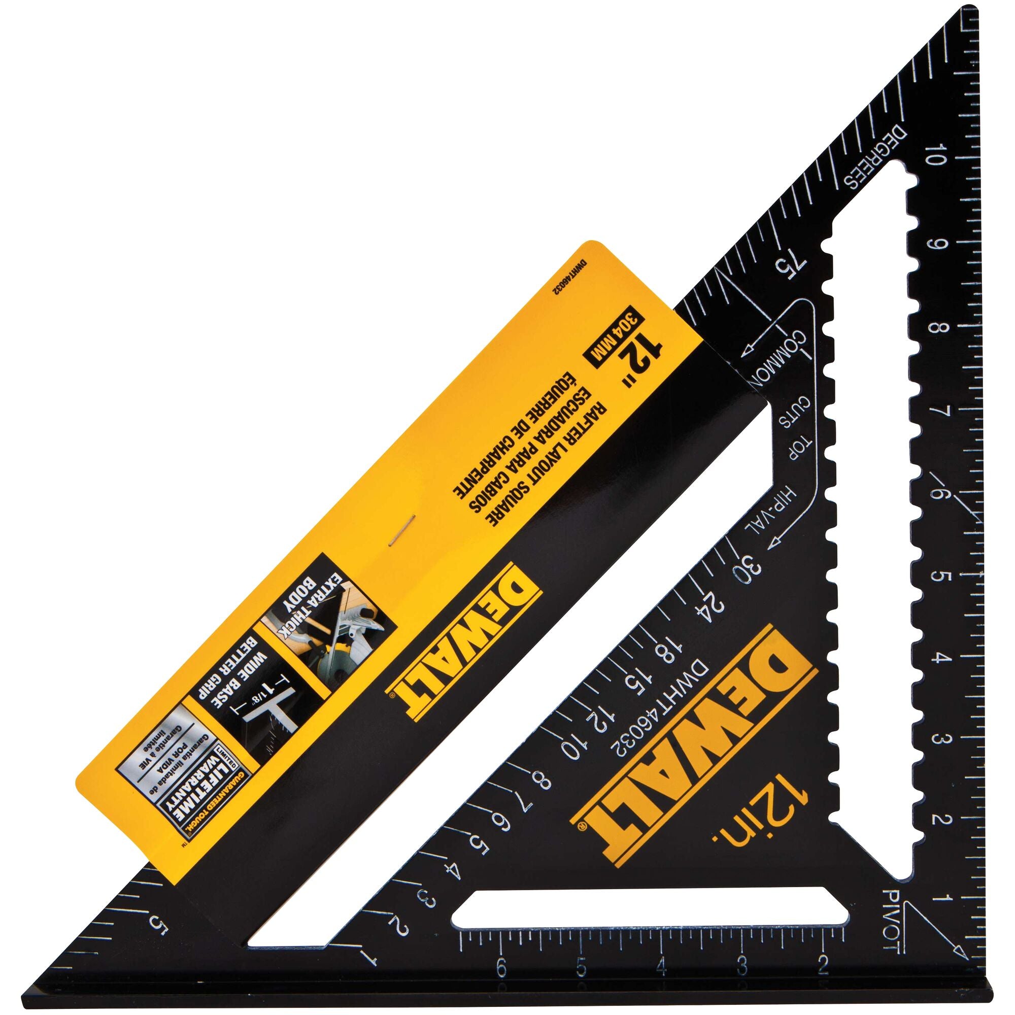 DeWALT DWHT46032 Premium Rafter Speed Square 12" - WRYKER Construction Supply