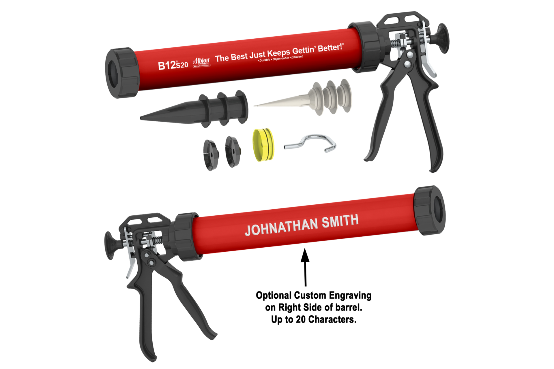 NEW! Color Rush - 20oz B-Line Manual Sausage Gun w/ Color Barrels