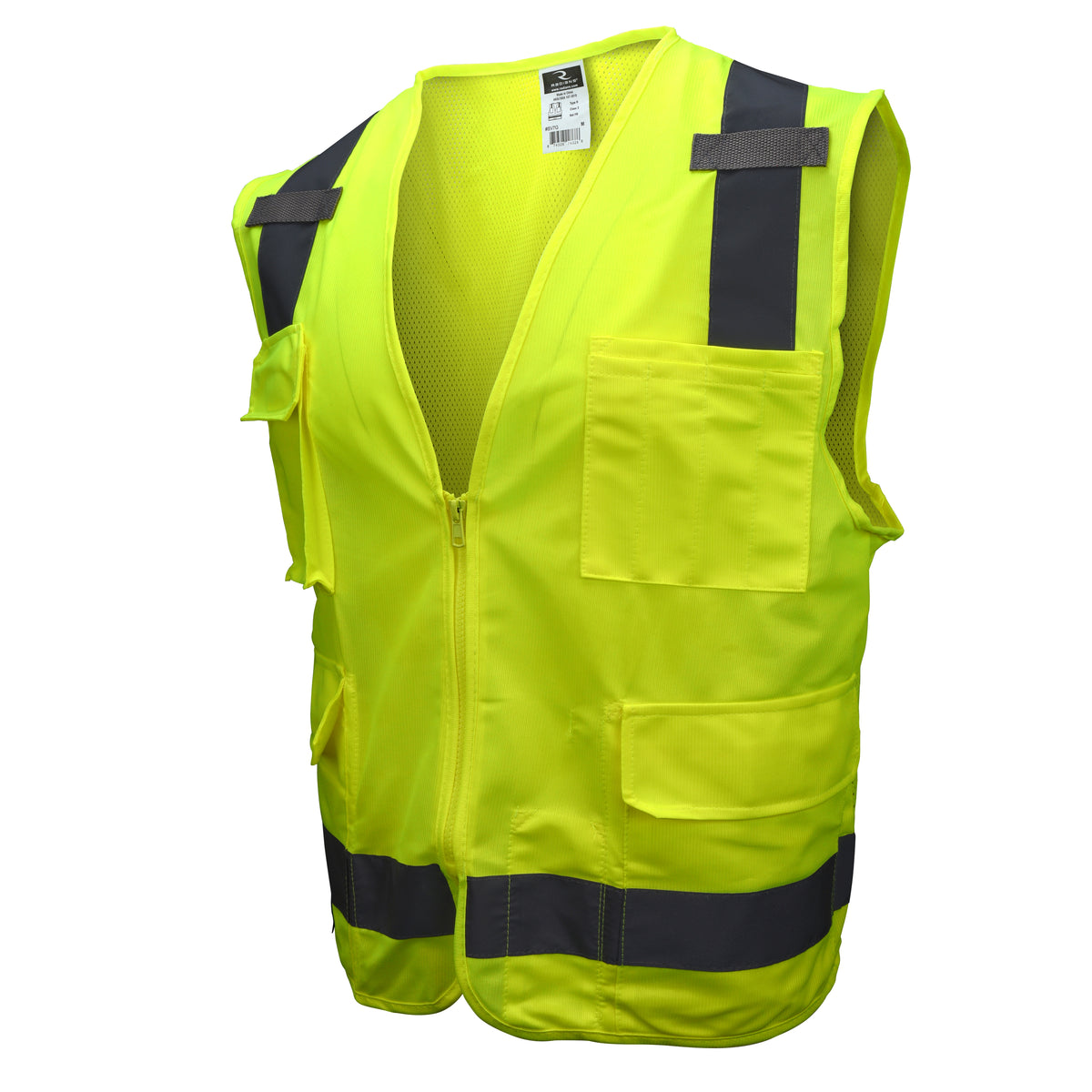 Chaleco de seguridad sólido/de malla SV7 Surveyor tipo R Clase 2