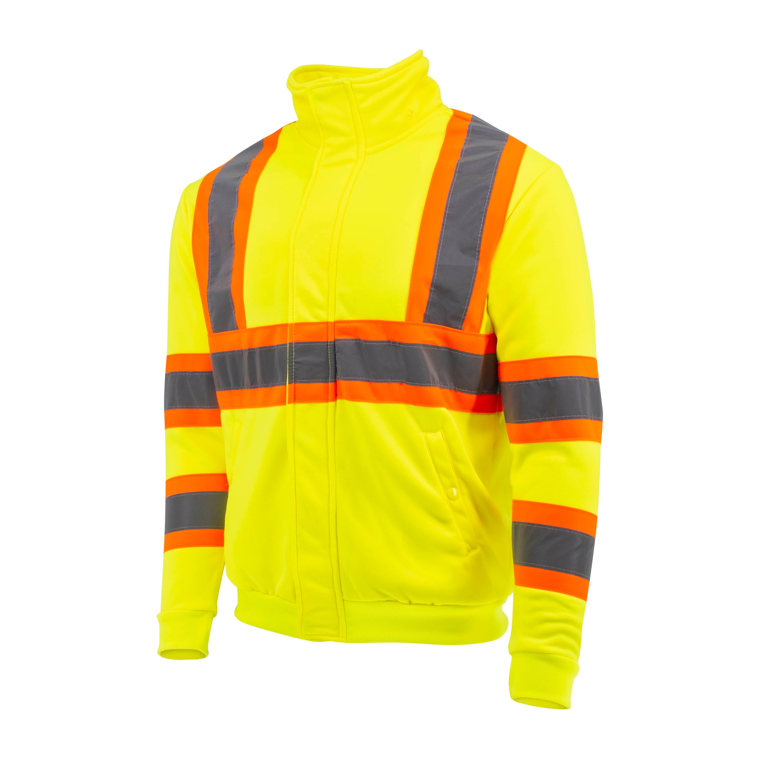 Radians SW01X-2 High Neck Zip Front X-Back Hooded Sweatshirt - WRYKER Construction Supply