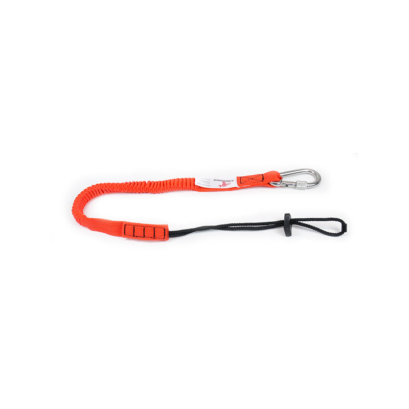 Tool Tether Bungee 10 Lb Rating 56" Reach S/S Screw Gate 1 End, HD Cord 2 End