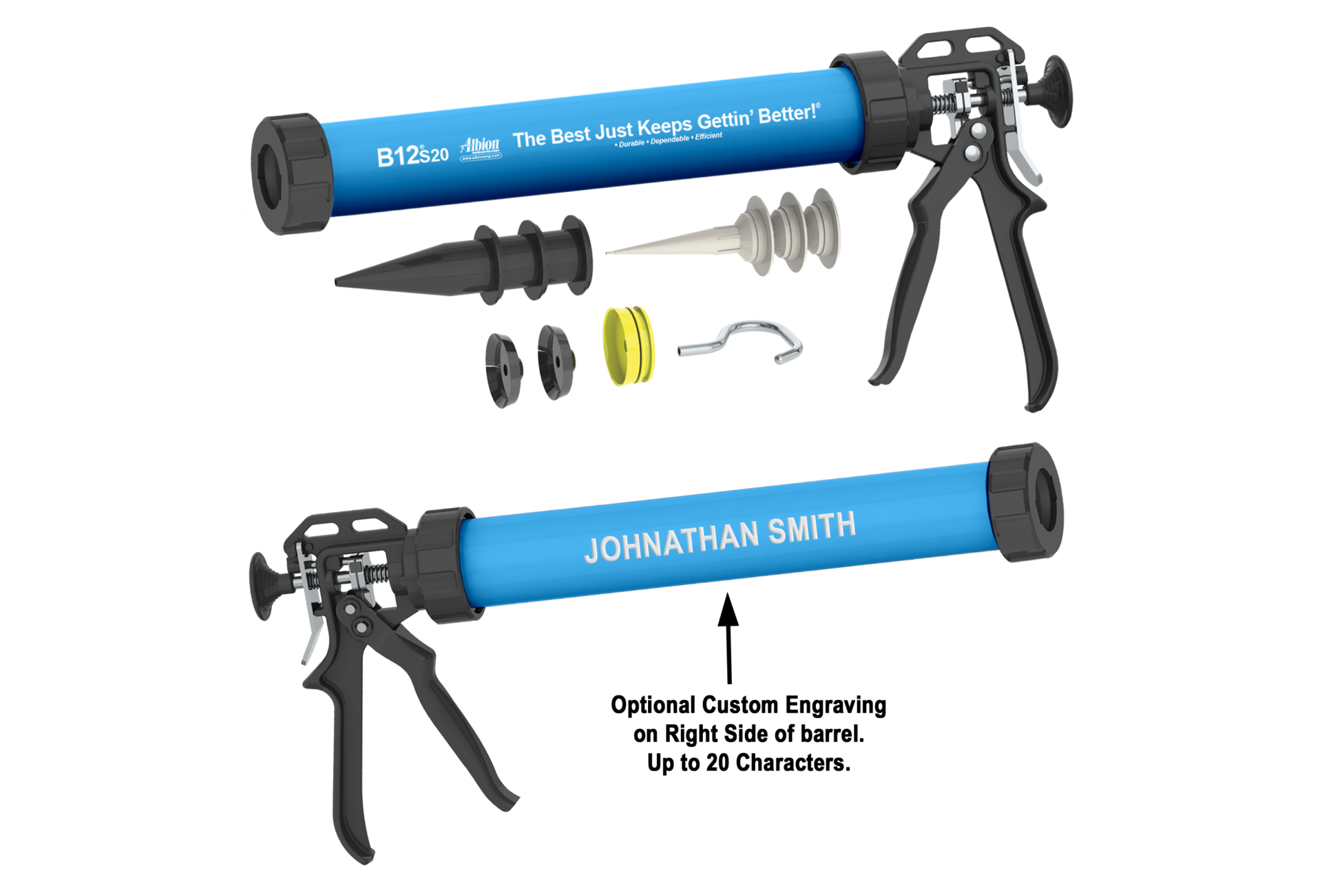 NEW! Color Rush - 20oz B-Line Manual Sausage Gun w/ Color Barrels