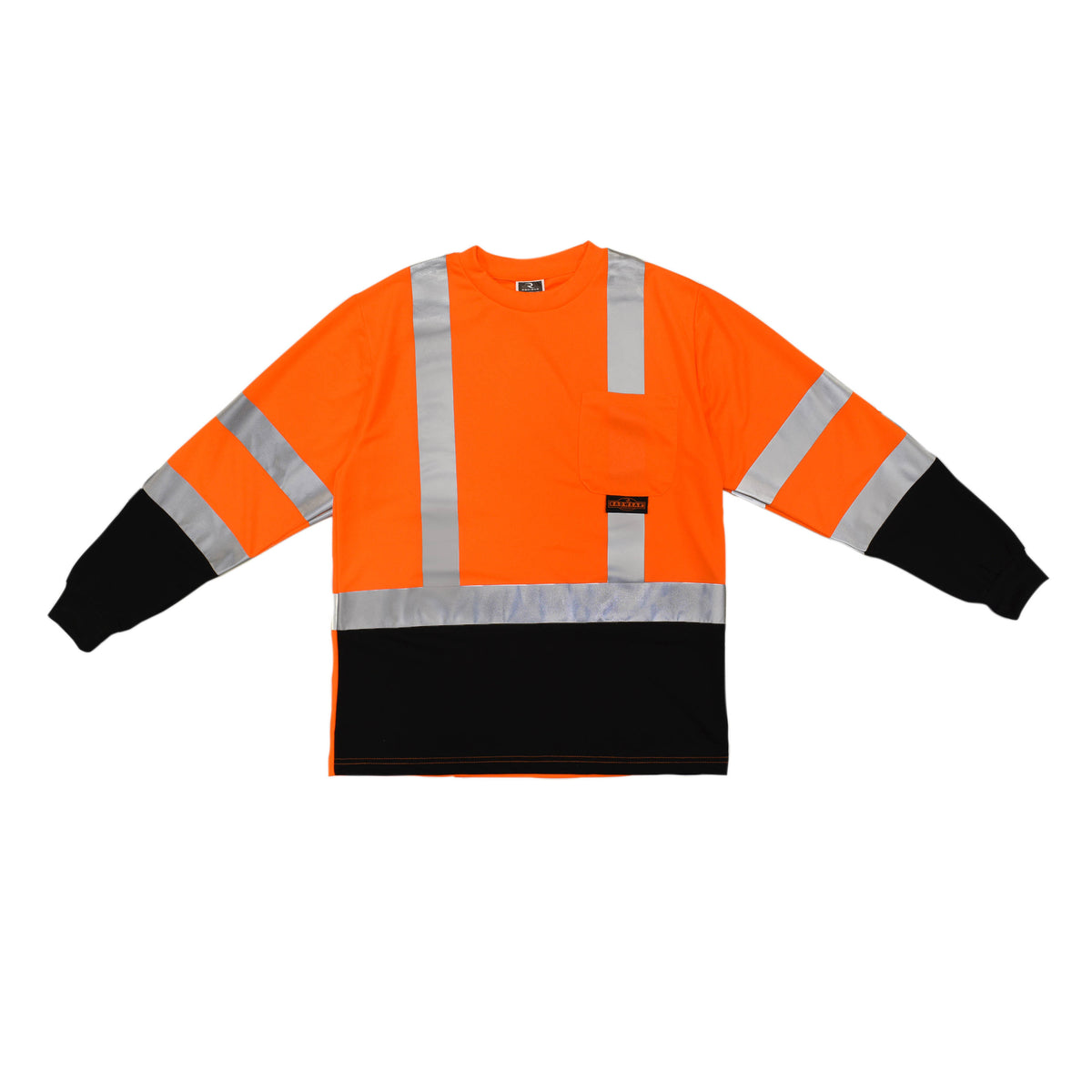Long Sleeve Safety T-Shirt Class 3 Moisture Wicking ST21B-3 - WRYKER Construction Supply