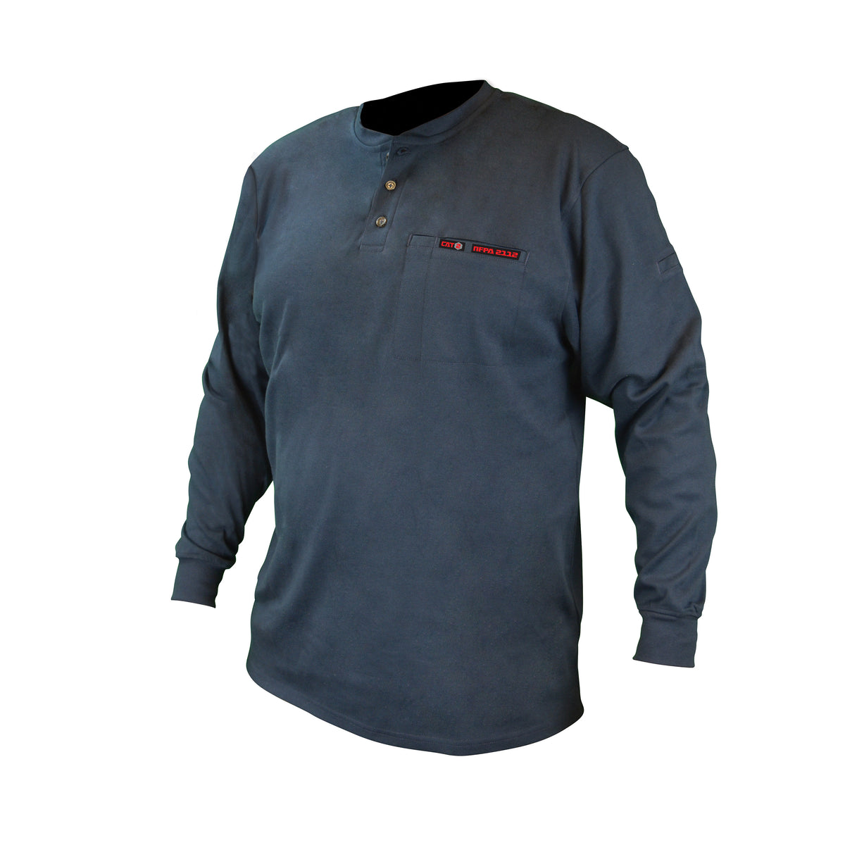 FRS-002 VolCore™ Long Sleeve Cotton Henley FR Shirt - WRYKER Construction Supply