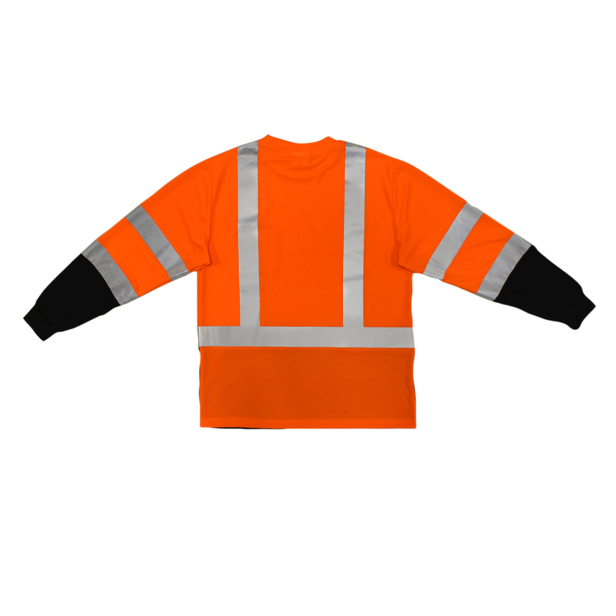 Long Sleeve Safety T-Shirt Class 3 Moisture Wicking ST21B-3 - WRYKER Construction Supply