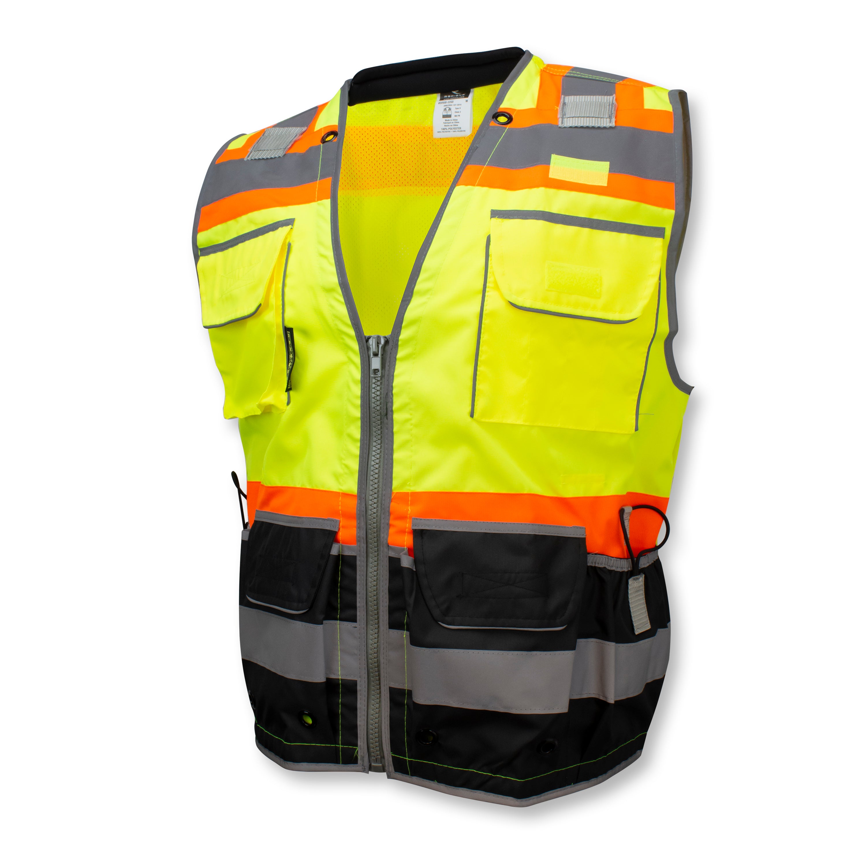 Radians SV55B Class 2 Heavy Woven Color-Blocked Two-Tone Engineer Safety Vest