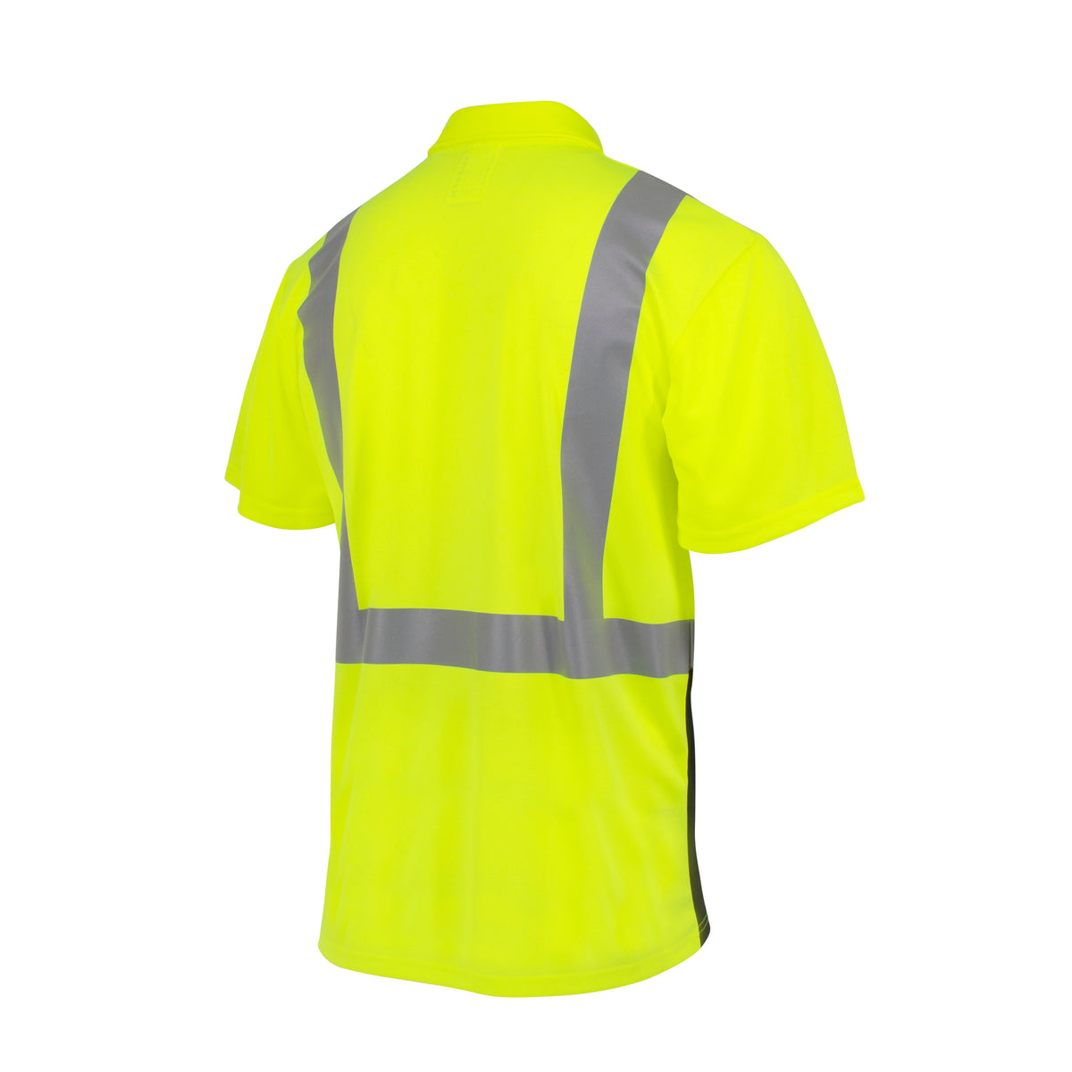 Polo de seguridad de manga corta con bloques de color de alta visibilidad ST12B Clase 2