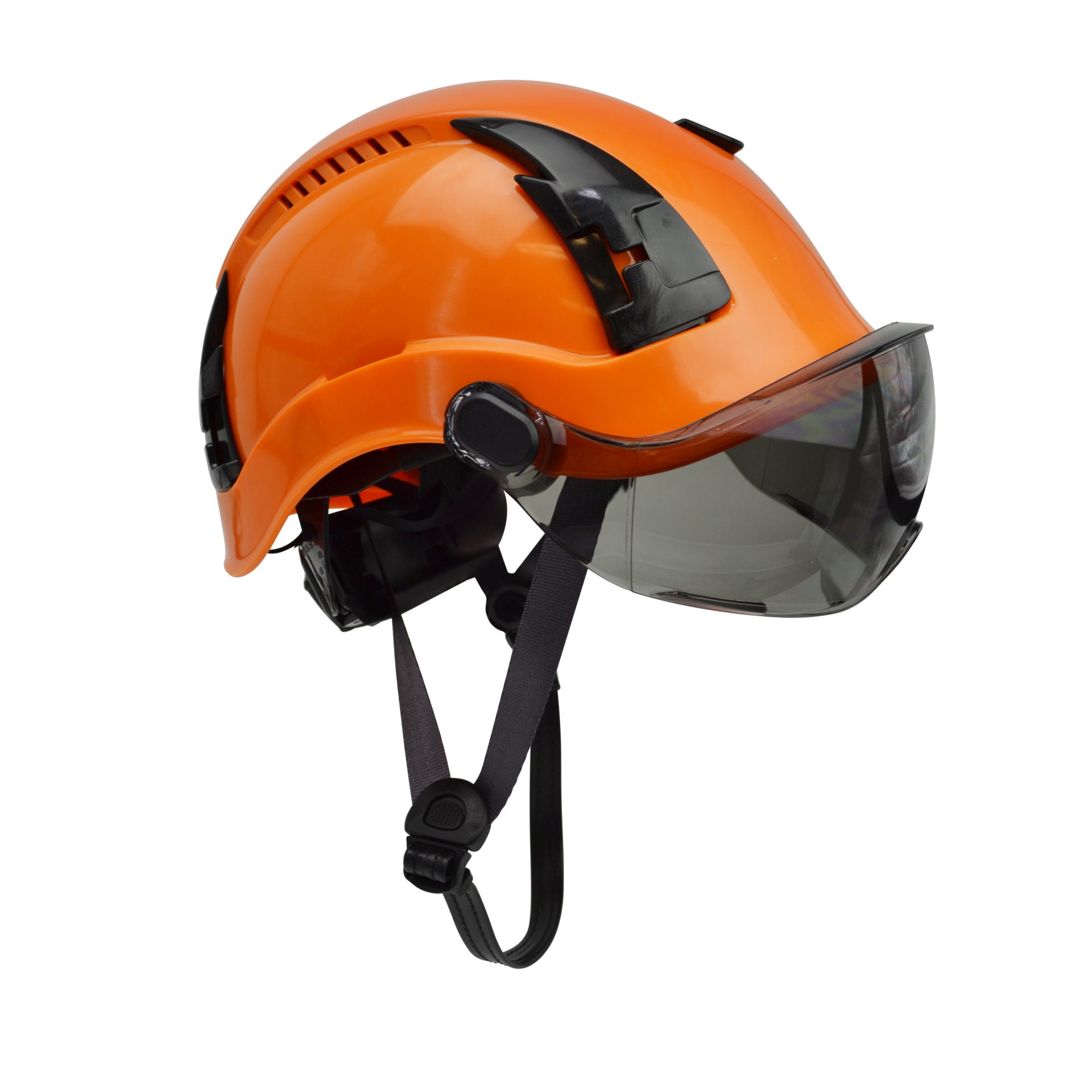 Malta HTO2002: Type 2 Orange Safety Helmet w/ Tinted Visor