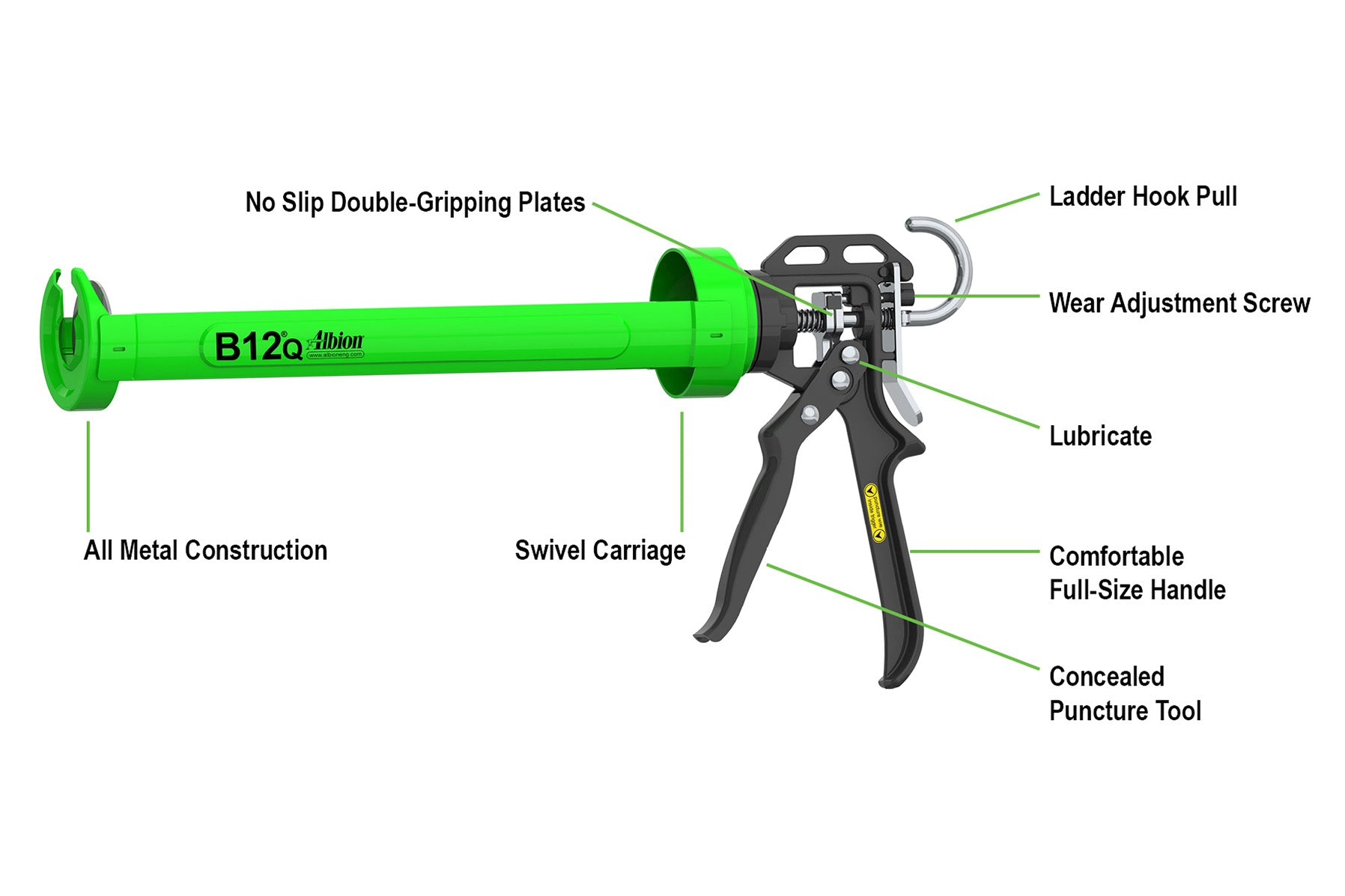 1 Quart B-Line Manual Cartridge Gun w/ 12:1 Drive