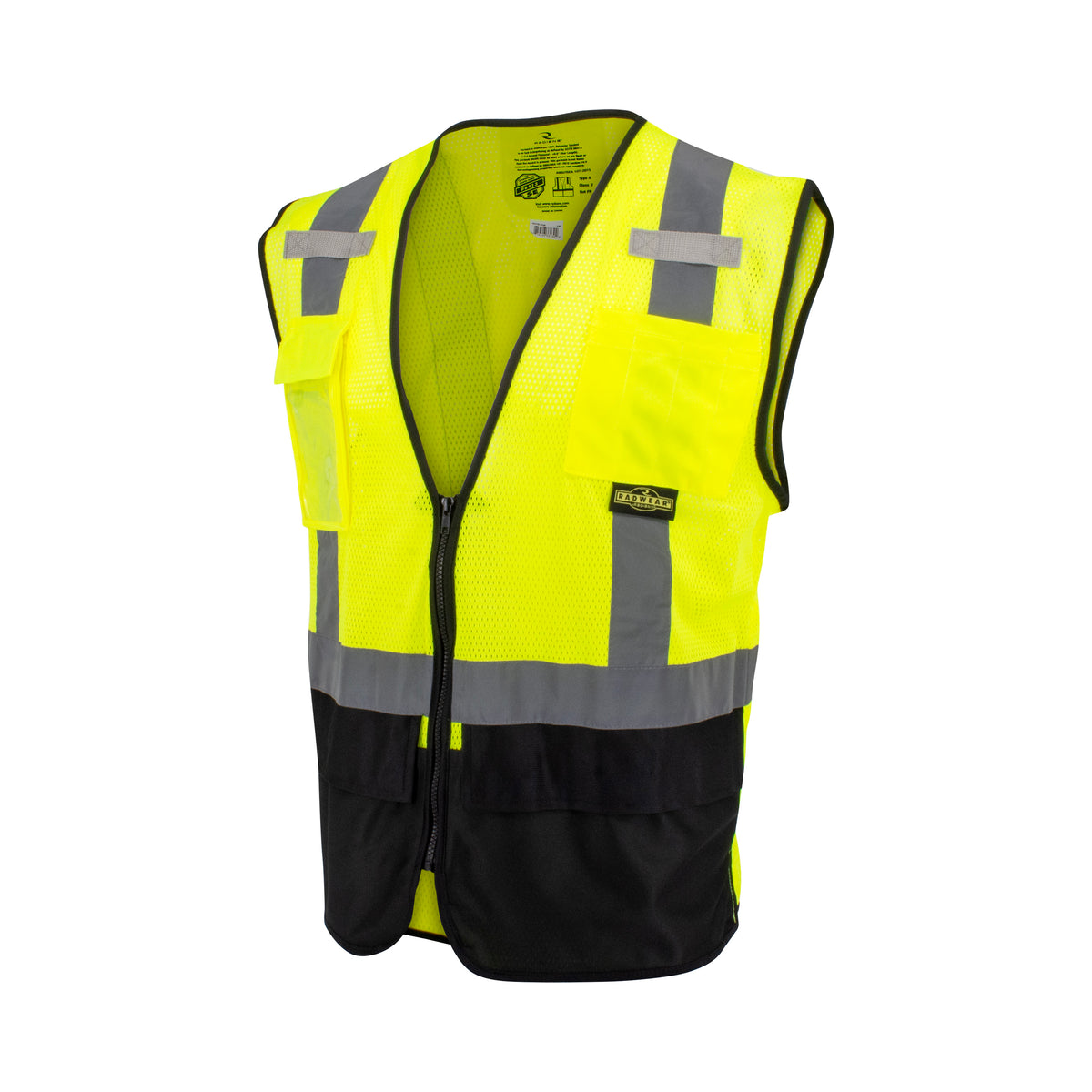 Radians SV75B-2ZM Surveyor Black Bottom Self-Extinguishing Safety Vest