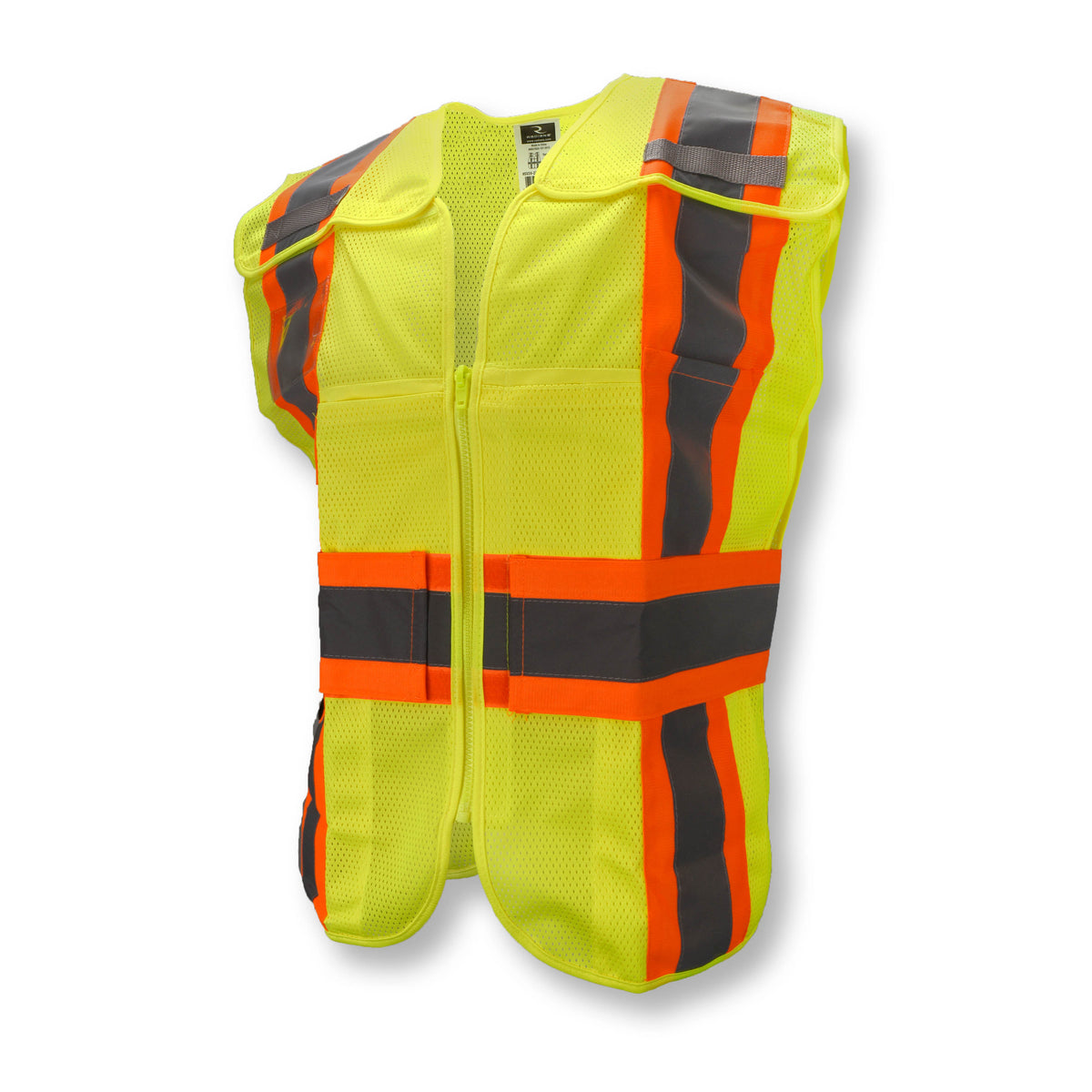 SV24-2 Type R Class 2 Breakaway Expandable Two Tone Mesh Safety Vest - WRYKER Construction Supply