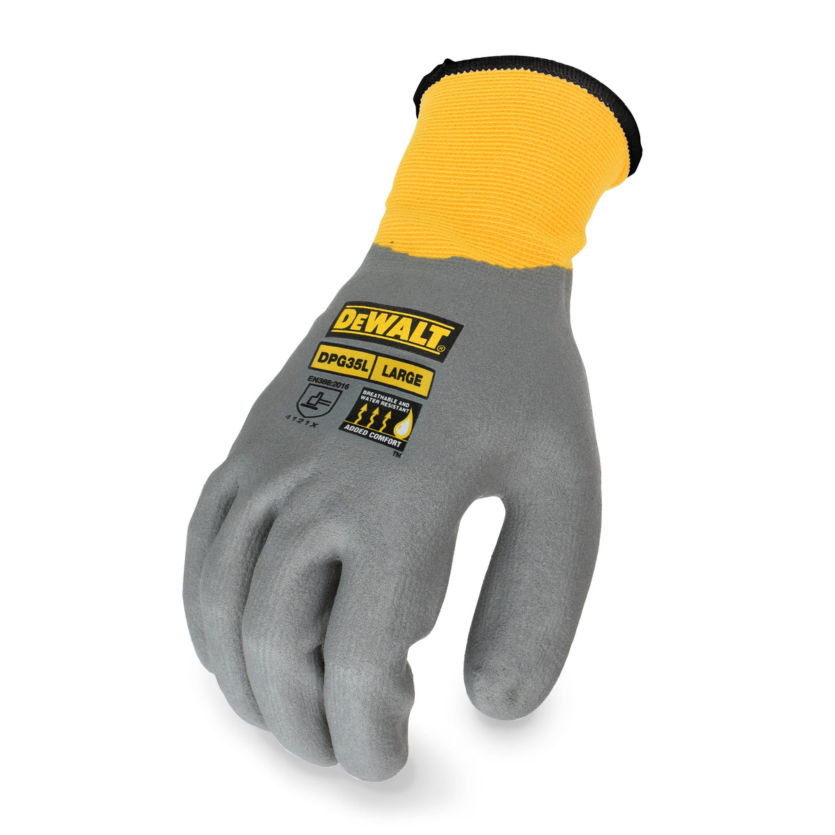 Guante de trabajo transpirable resistente al agua DeWALT Full Dip (paquete de 12)