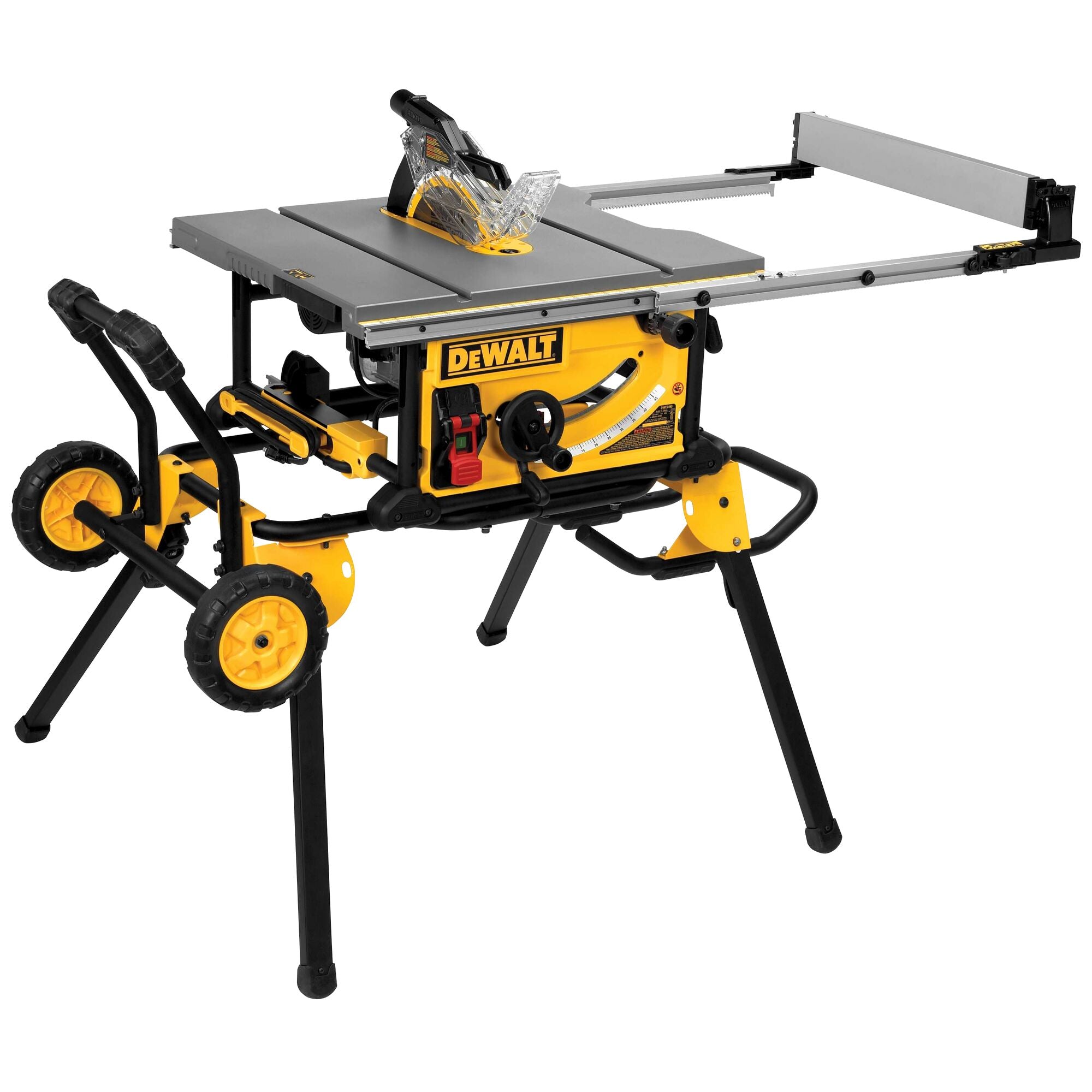 10" Table Saw Jobsite Table Saw 32-1/2" Rip Capacity with a Rolling Stand