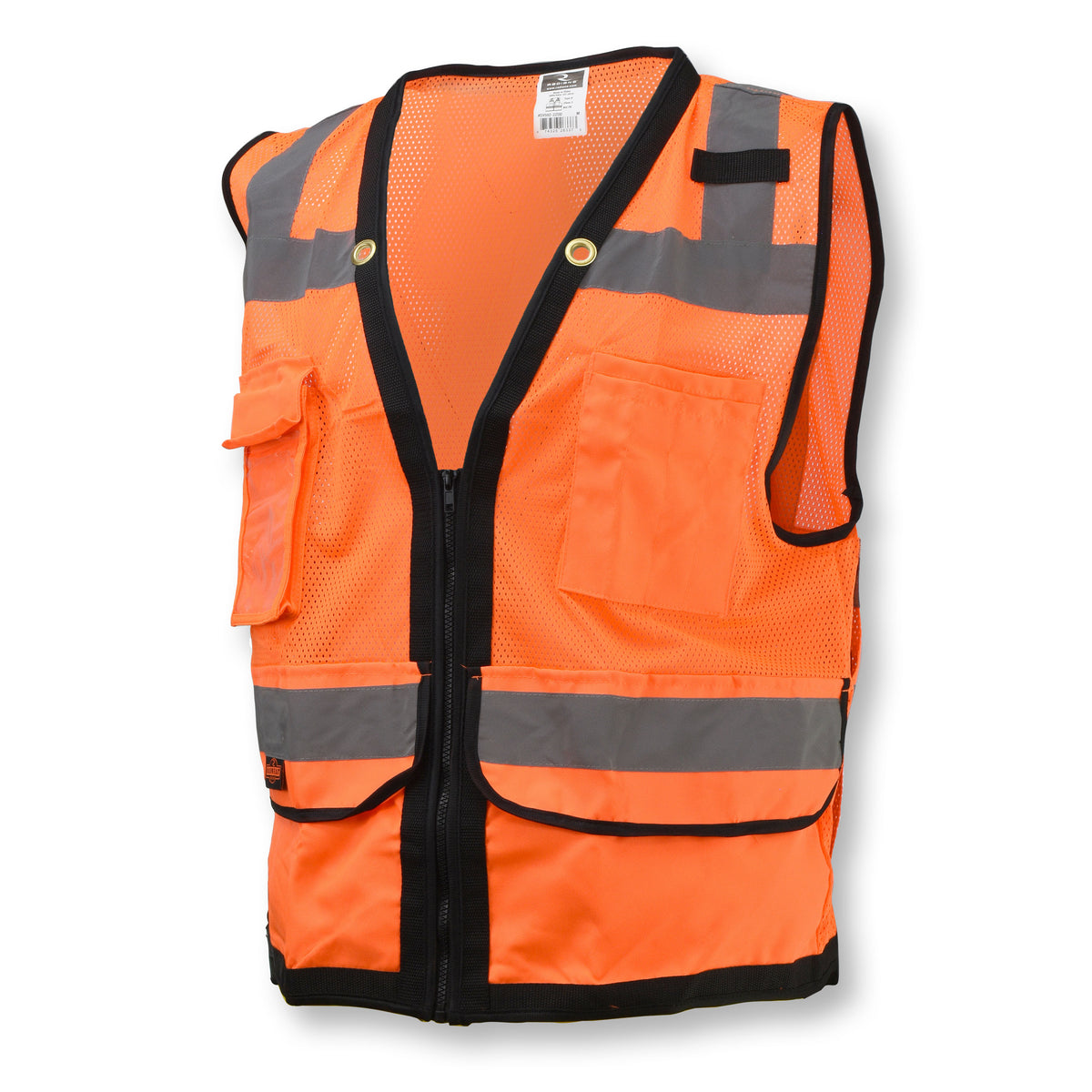 Radians SV59Z-2ZOD Type R Class 2 Heavy-Duty Orange Surveyor Safety Vest + Large Back Pocket
