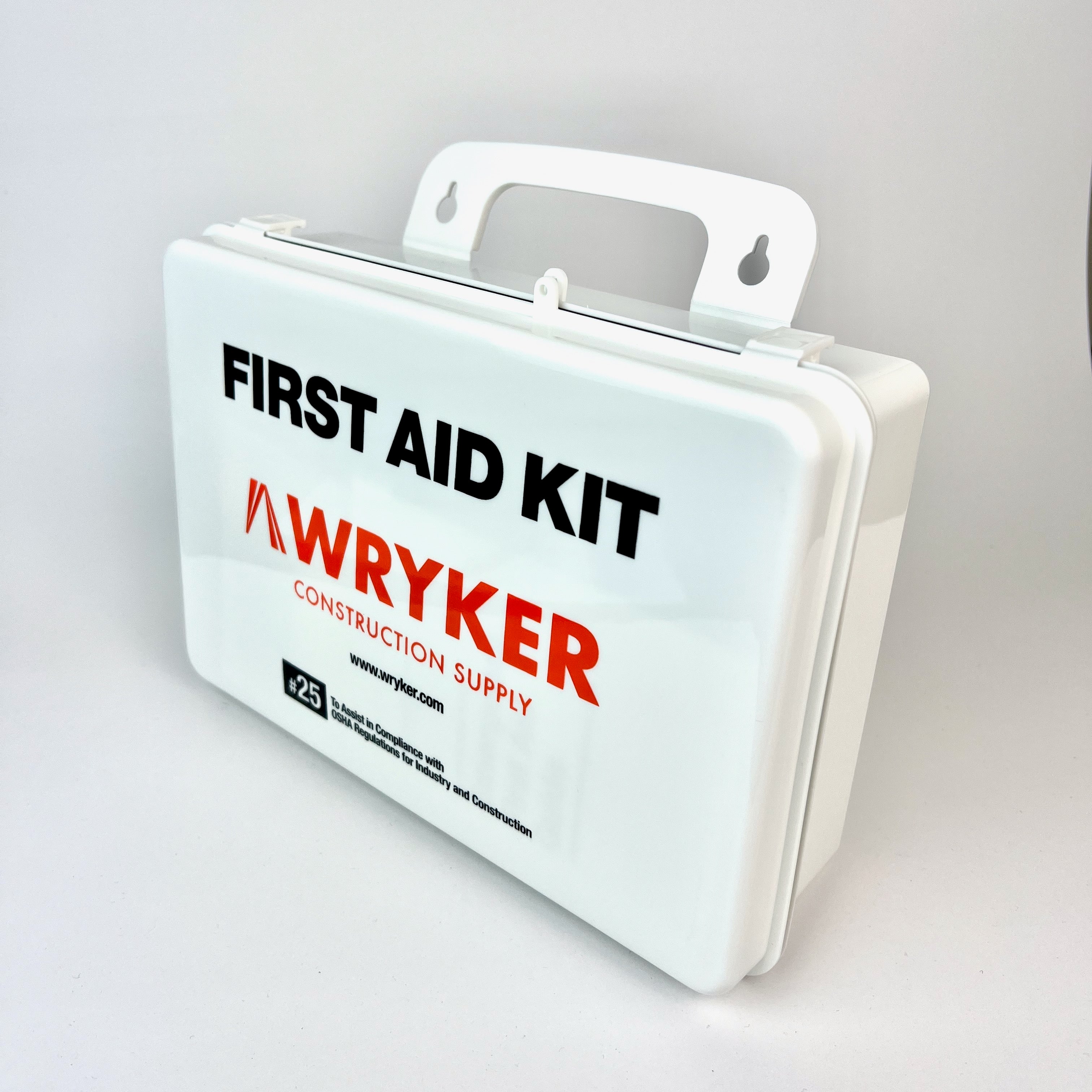 WRYKER OSHA Compliant 25 Person First Aid Kit With Plastic Case