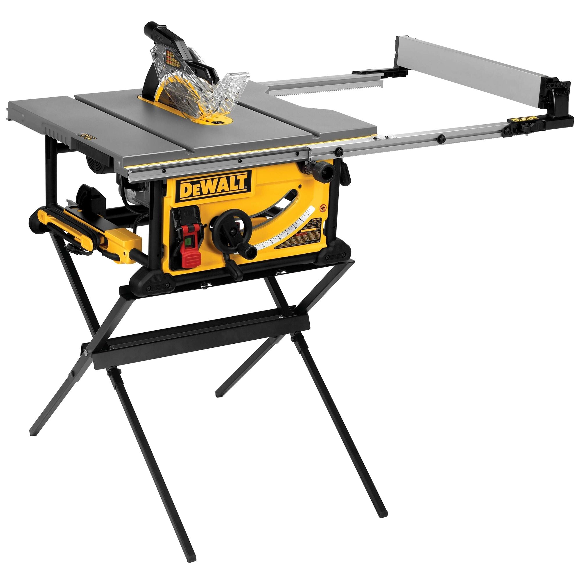 10" Table Saw Jobsite Table Saw 32-1/2" Rip Capacity with a Rolling Stand - WRYKER Construction Supply