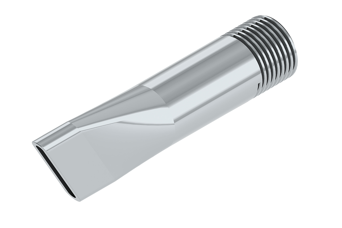 Bevel End Metal Nozzle, 1/8" x 7/8" Bead - WRYKER Construction Supply