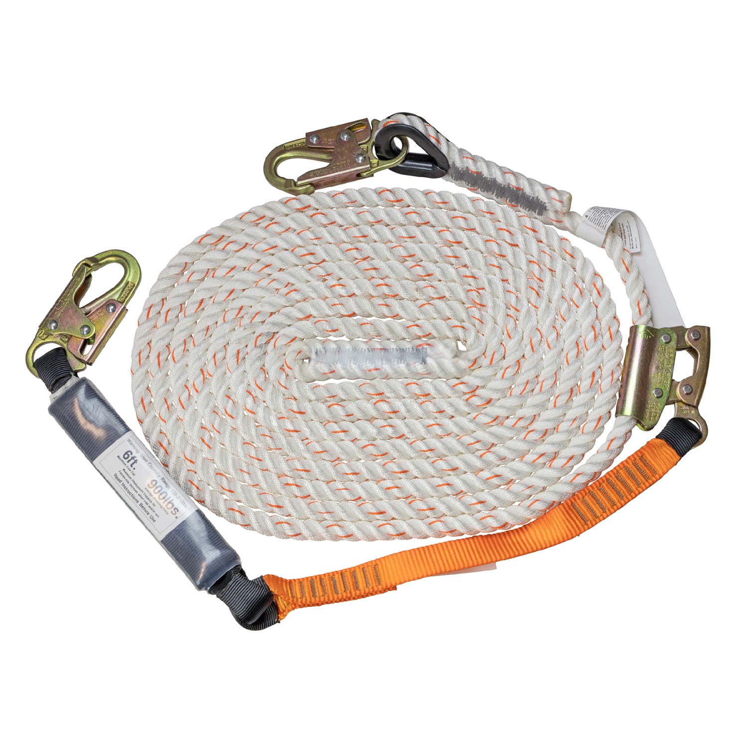 Malta C7050 Vertical Lifeline Assembly with 6' Lanyard & 50' Rope