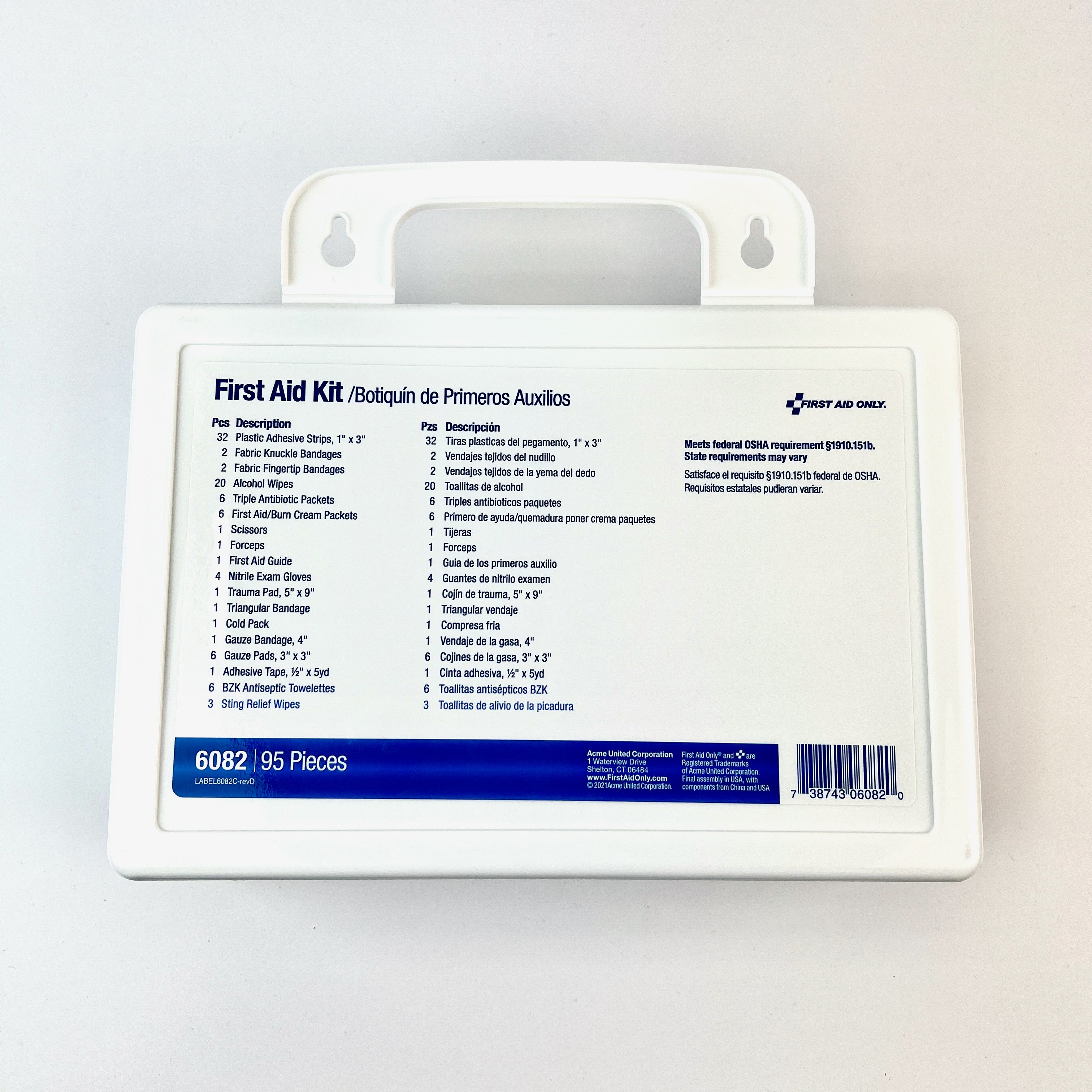 WRYKER OSHA Compliant 25 Person First Aid Kit With Plastic Case