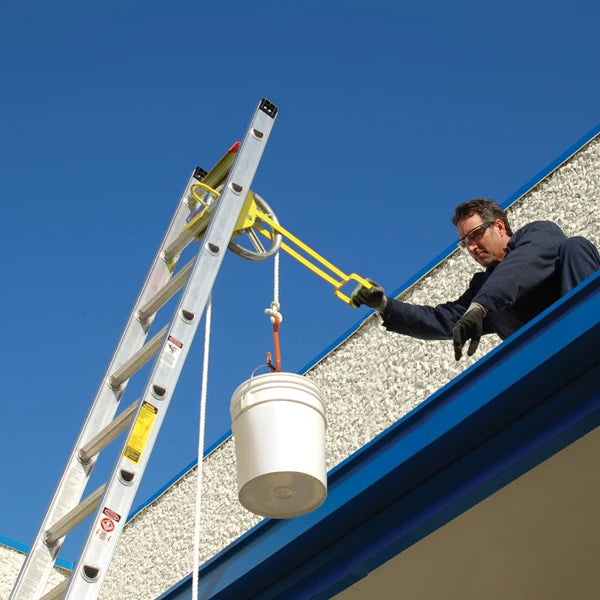 Ladder Mount Hoisting Wheel 12" with Long Handle