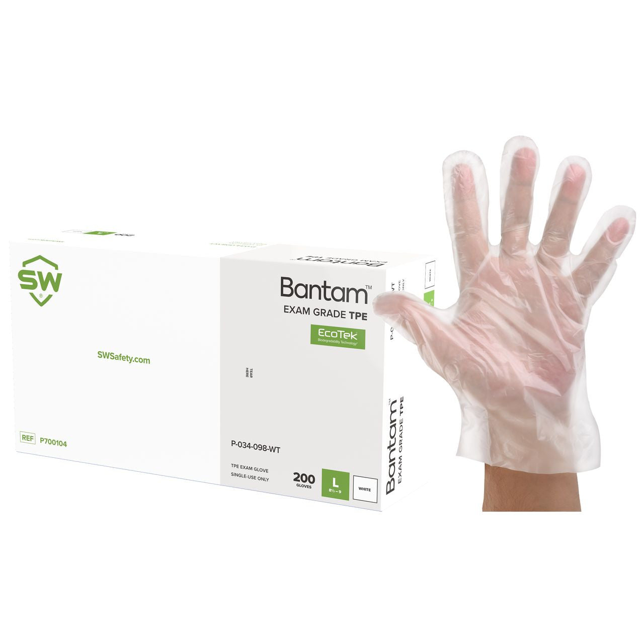 SW P-021 Bantam Single-Use TPE Glove (Box of 200)
