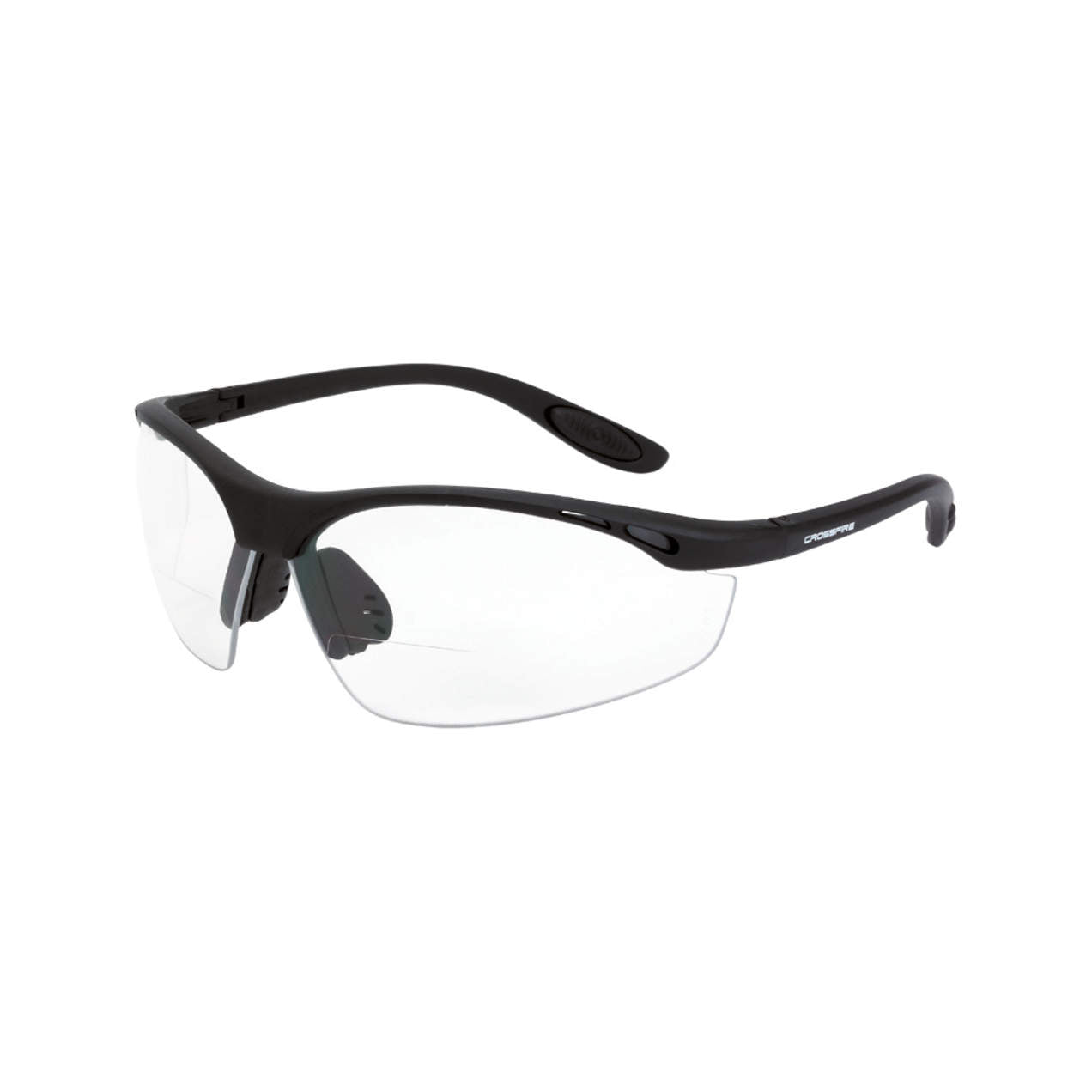 Talon Bifocal Safety Eyewear - Matte Black Frame - Clear Lens - 2.5 Diopter