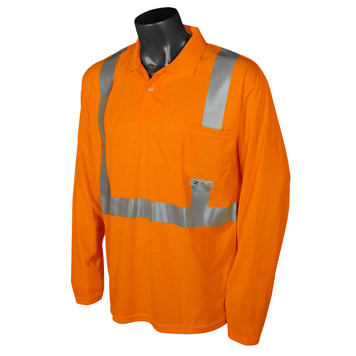 Long Sleeve Safety Polo Class 2 Moisture Wicking ST22 - WRYKER Construction Supply
