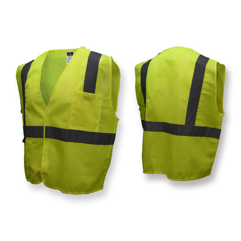 Radians SV2GM Class 2 Green Mesh Economy Safety Vest | Hook & Loop Closure