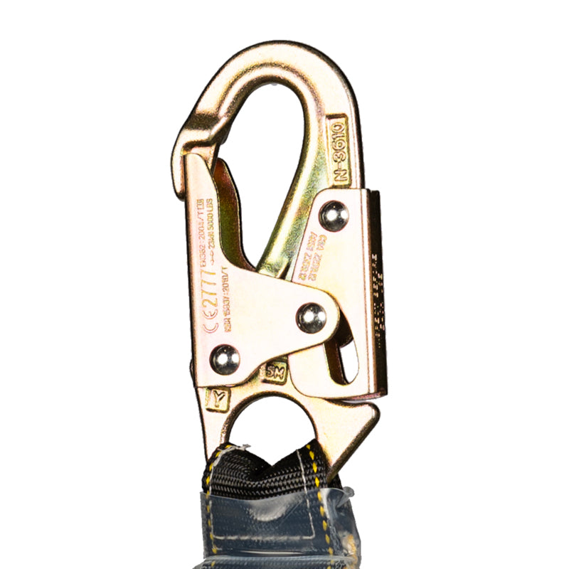 External Shock Lanyard Dual 6' Rebar Hook and One Snap Hook